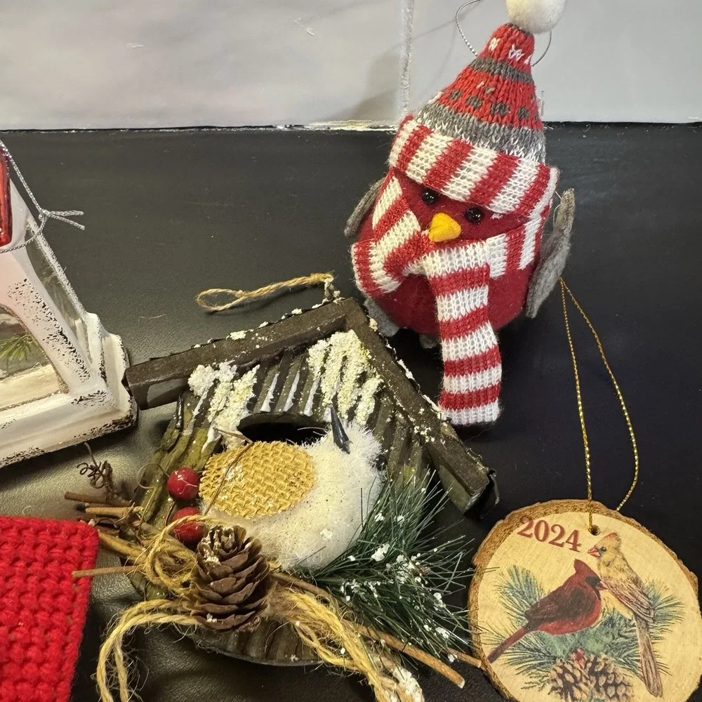 Vintage & Kitsch Handmade Bird Themed‎ Christmas Ornaments and Decor 14